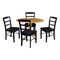 International Concepts 42 in. Dual Drop Leaf Table with 4  Ladder Back Dining Chairs - 5 Piece Dining Set K04-42DP-C46-2-4 - alternate 1